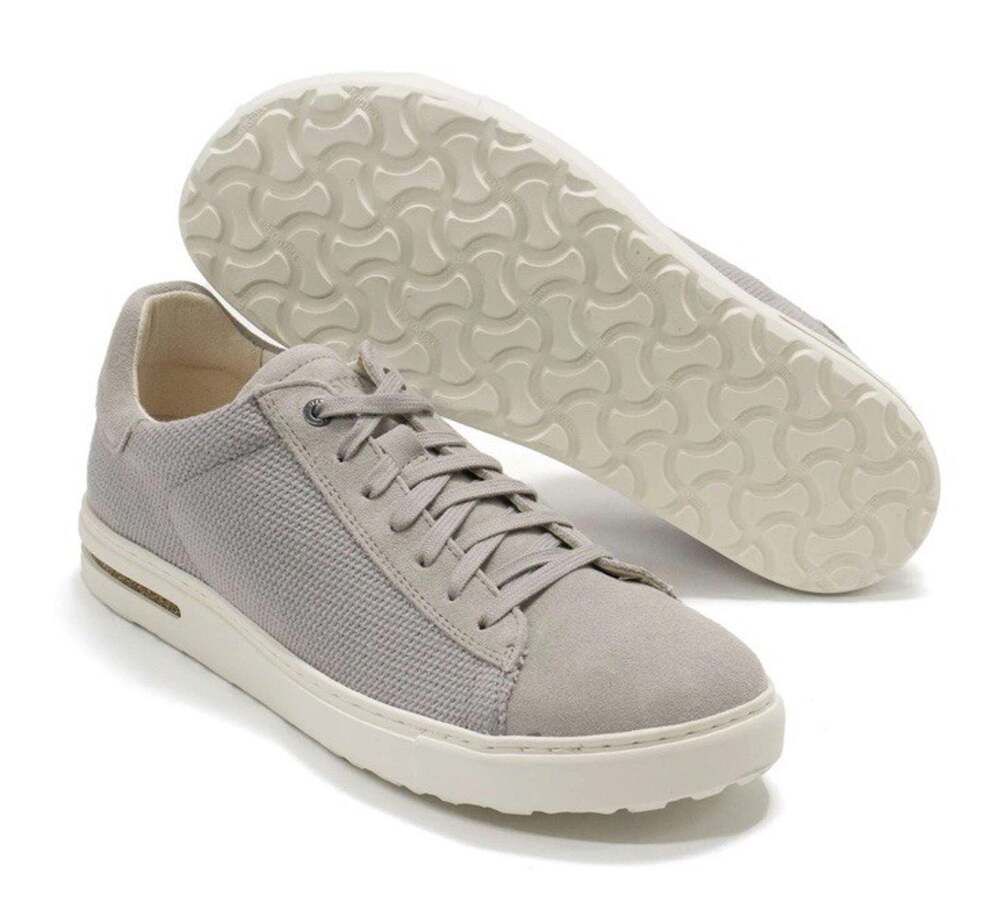 Birkenstock Bend Low Sneakers Gray Suede Textile Lace Up EU 42 US 9 NWT